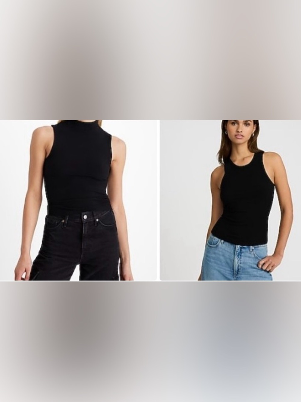 TWO Express black fitted sleeveless tops